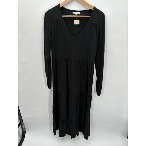 Z SUPPLY NWT Evereve Bailey Tiered Dress in Black // XS - Picture 2 of 8